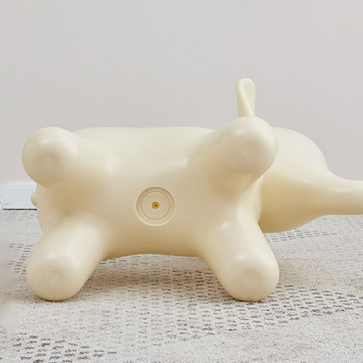 Modern Art Deco PE Plastic Cartoon Elephant Kids Low Stool Backless Armless For Living Room