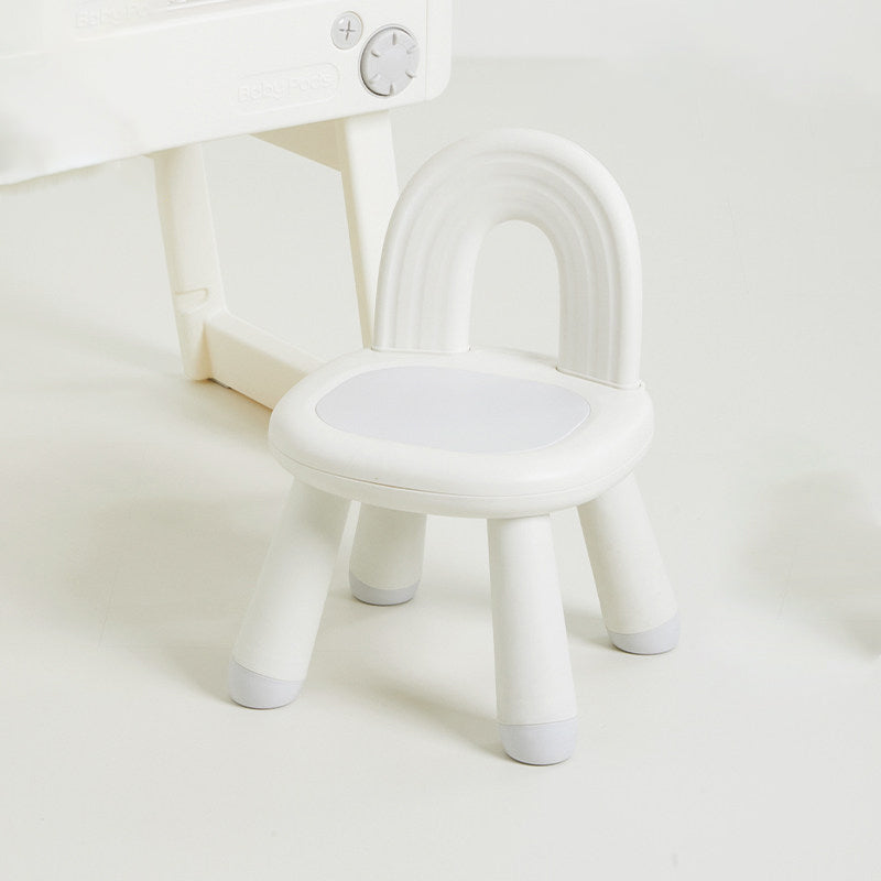 Modern Minimalist Round Arch PP Plastic Lightweight Kids Low Stool Backrest Armless For Living Room
