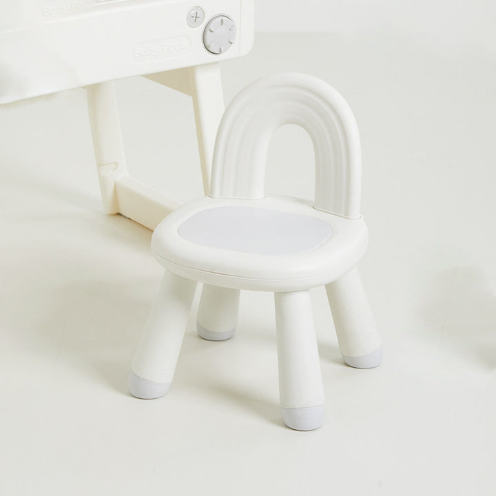 Modern Minimalist Round Arch PP Plastic Lightweight Kids Low Stool Backrest Armless For Living Room
