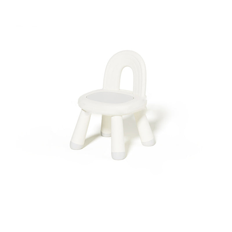 Modern Minimalist Round Arch PP Plastic Lightweight Kids Low Stool Backrest Armless For Living Room