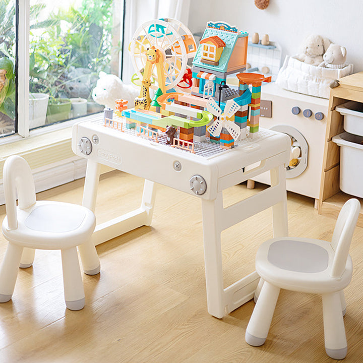 Modern Minimalist Round Arch PP Plastic Lightweight Kids Low Stool Backrest Armless For Living Room