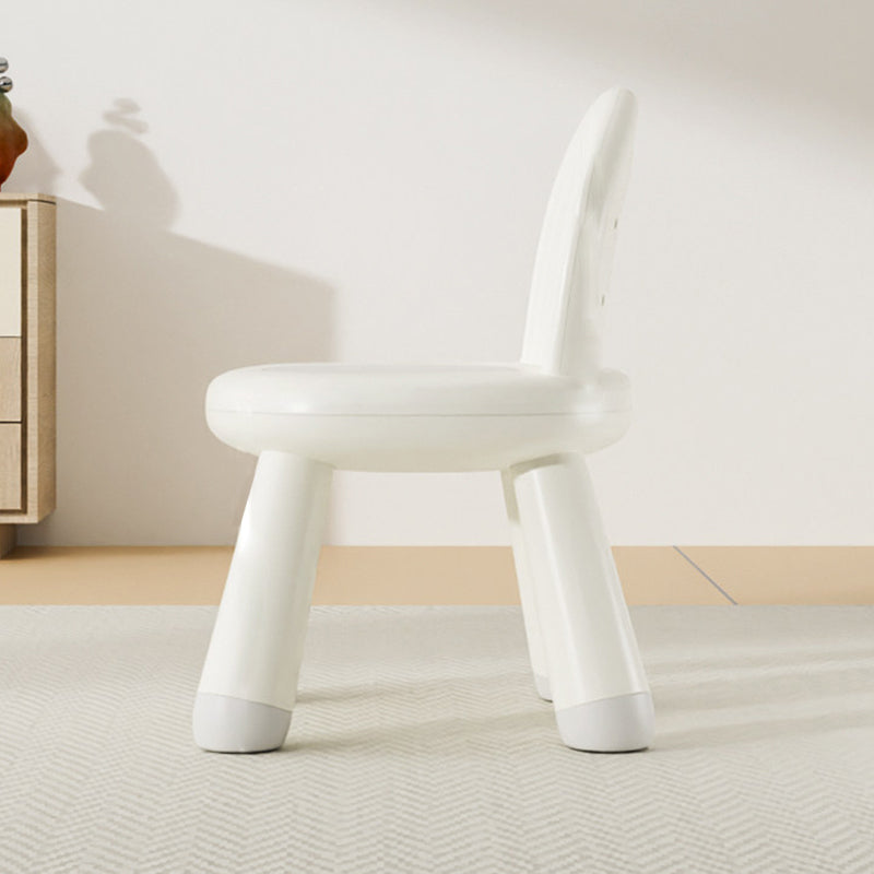 Modern Minimalist Round Arch PP Plastic Lightweight Kids Low Stool Backrest Armless For Living Room