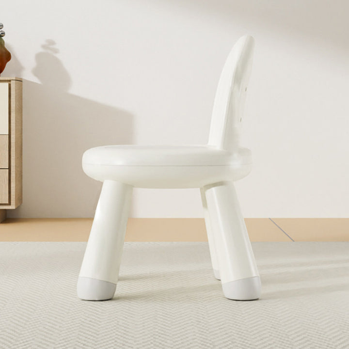 Modern Minimalist Round Arch PP Plastic Lightweight Kids Low Stool Backrest Armless For Living Room