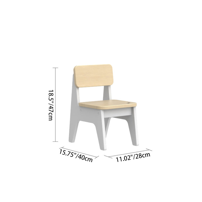 Tabouret bas contemporain nordique trapézoïdal durable en bois de hêtre pour enfants, sans dossier ni accoudoirs, pour salon 