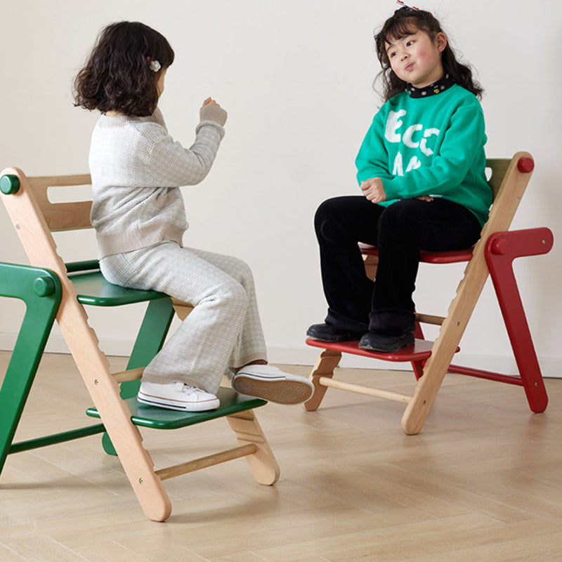 Chaise lounge pour enfants moderne minimaliste géométrique en hêtre et contreplaqué de bois massif, réglable, sans accoudoirs, avec dossier, pour salle à manger et bureau 