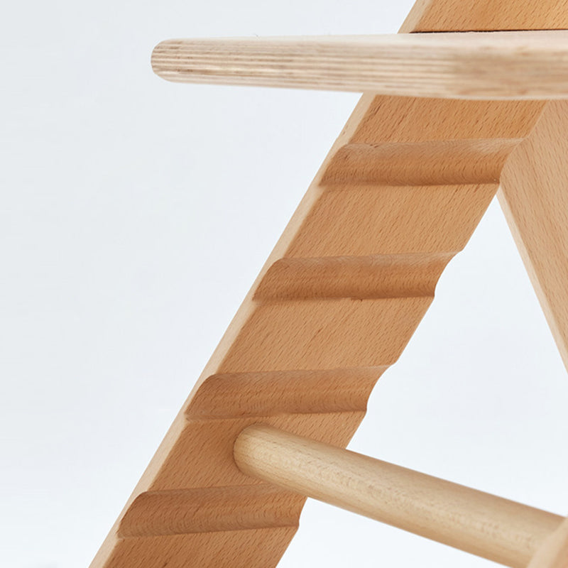 Chaise lounge pour enfants moderne minimaliste géométrique en hêtre et contreplaqué de bois massif, réglable, sans accoudoirs, avec dossier, pour salle à manger et bureau 