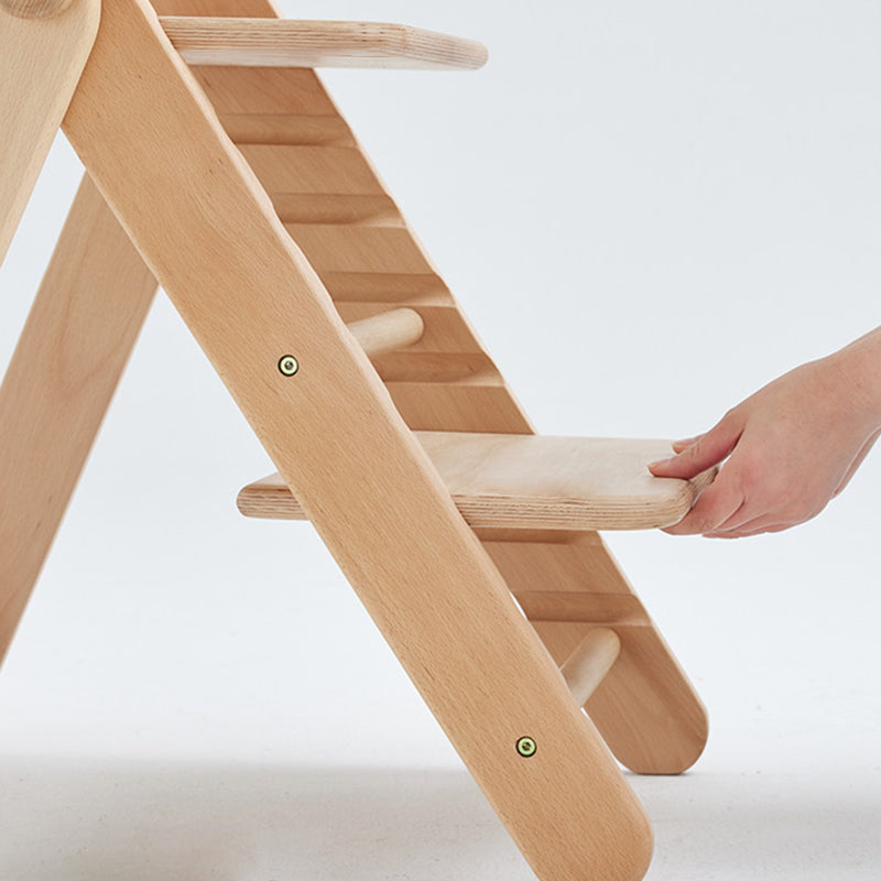 Chaise lounge pour enfants moderne minimaliste géométrique en hêtre et contreplaqué de bois massif, réglable, sans accoudoirs, avec dossier, pour salle à manger et bureau 