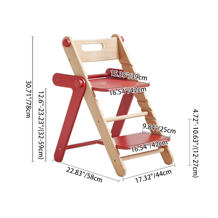 Chaise lounge pour enfants moderne minimaliste géométrique en hêtre et contreplaqué de bois massif, réglable, sans accoudoirs, avec dossier, pour salle à manger et bureau 