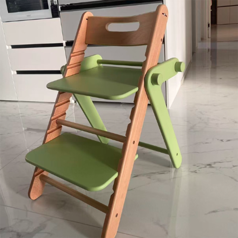 Chaise lounge pour enfants moderne minimaliste géométrique en hêtre et contreplaqué de bois massif, réglable, sans accoudoirs, avec dossier, pour salle à manger et bureau 
