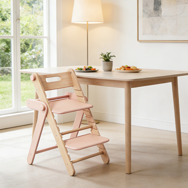 Chaise lounge pour enfants moderne minimaliste géométrique en hêtre et contreplaqué de bois massif, réglable, sans accoudoirs, avec dossier, pour salle à manger et bureau 