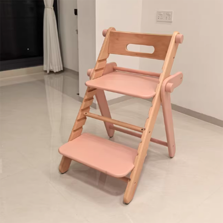 Chaise lounge pour enfants moderne minimaliste géométrique en hêtre et contreplaqué de bois massif, réglable, sans accoudoirs, avec dossier, pour salle à manger et bureau 