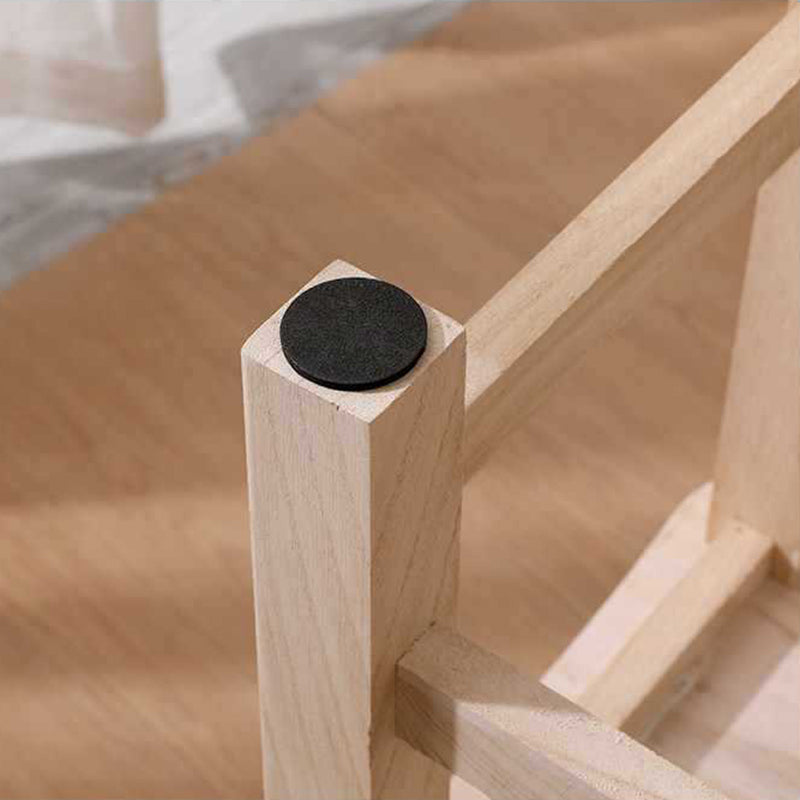 Modern Minimalist Square Paulownia Wood Lightweight Low Stool Backless Armless For Hallway &amp; Entryway
