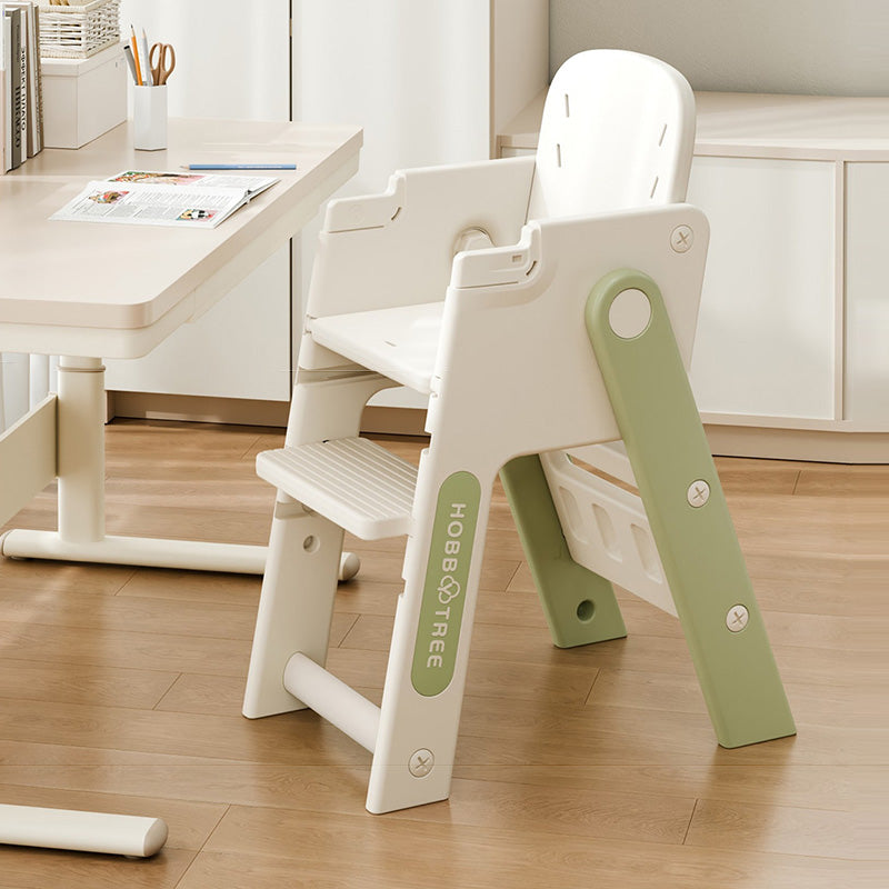 Zeitgenössischer nordischer umweltfreundlicher HDPE PP Kunststoff trapezförmiger Kinder faltbarer verstellbarer Esszimmerstuhl Rückenlehne Armlehne für Esszimmer 