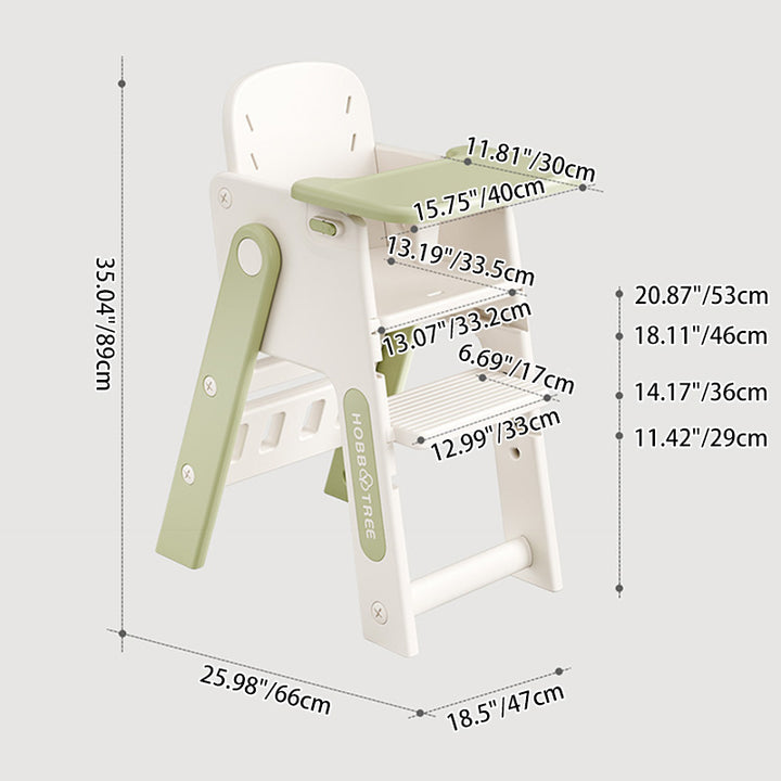 Zeitgenössischer nordischer umweltfreundlicher HDPE PP Kunststoff trapezförmiger Kinder faltbarer verstellbarer Esszimmerstuhl Rückenlehne Armlehne für Esszimmer 