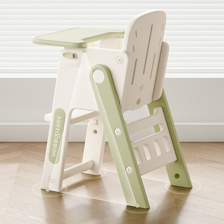 Zeitgenössischer nordischer umweltfreundlicher HDPE PP Kunststoff trapezförmiger Kinder faltbarer verstellbarer Esszimmerstuhl Rückenlehne Armlehne für Esszimmer 