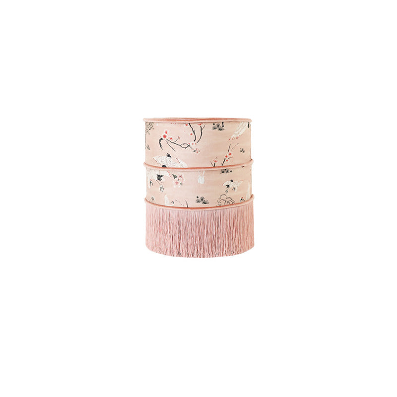 Tabouret de coiffeuse sans dossier ni accoudoirs en bois massif, velours imprimé cylindrique chinois traditionnel, cuir PU, pour chambre à coucher 