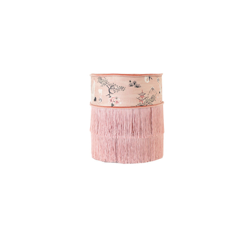 Tabouret de coiffeuse sans dossier ni accoudoirs en bois massif, velours imprimé cylindrique chinois traditionnel, cuir PU, pour chambre à coucher 