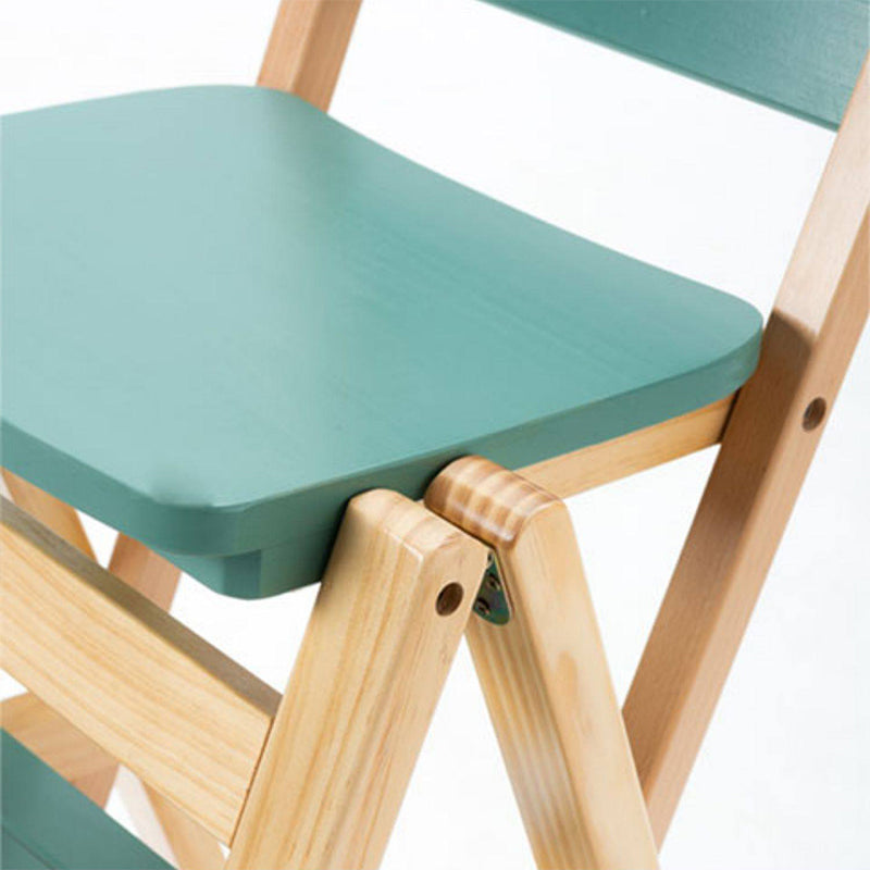 Tabouret de bar pliable à plusieurs marches en bois de pin, design minimaliste moderne, triangulaire, avec dossier, pour salle à manger 