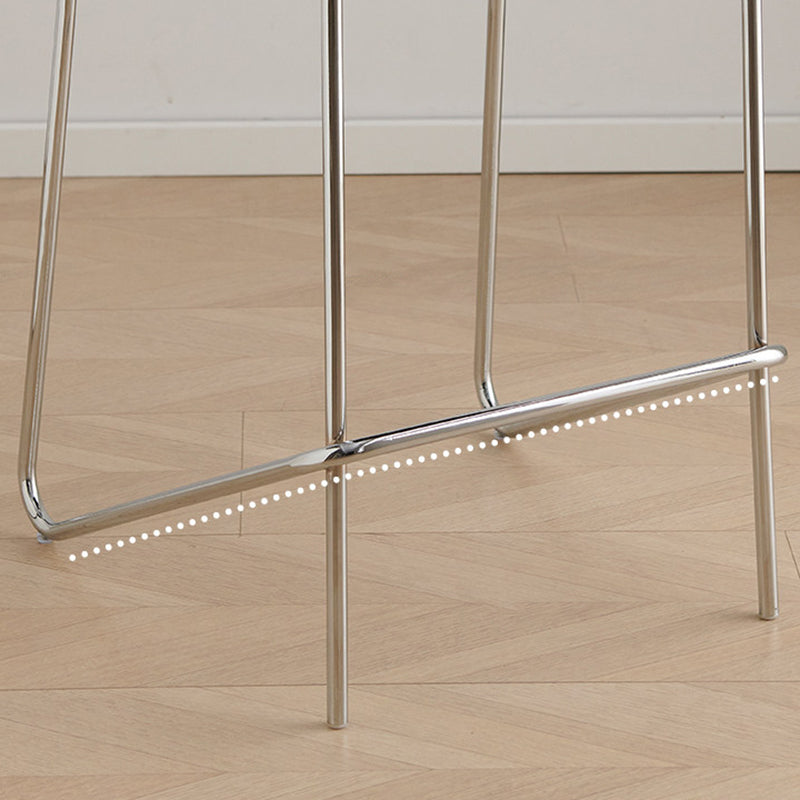 Taburete de bar rectangular contemporáneo escandinavo de madera maciza contrachapada de chenilla hierro con respaldo y reposapiés para comedor 