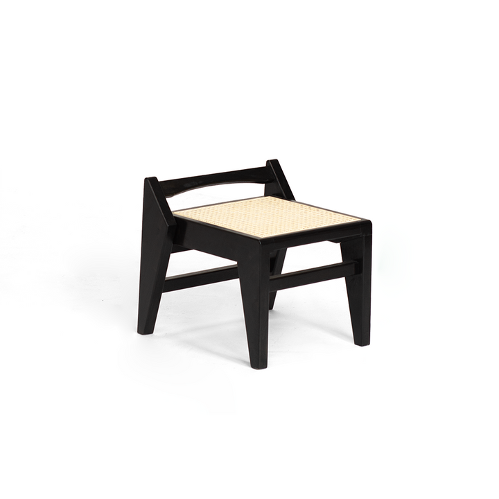 Taburete bajo trapezoidal ligero y portátil, sin respaldo ni reposabrazos, de madera de toon chino rústico tradicional y tejido de ratán, para entrada y pasillo 