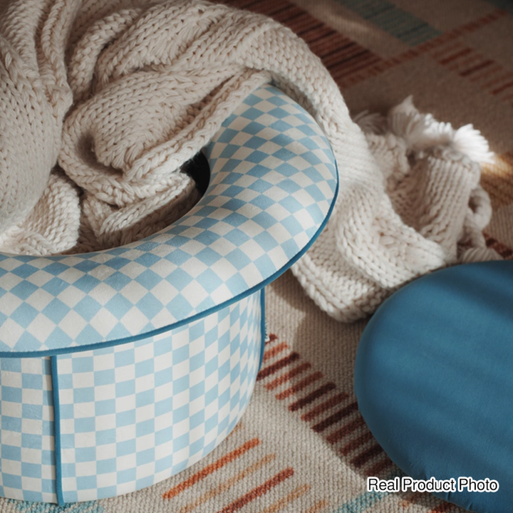 Taburete bajo sin respaldo ni reposabrazos, de estilo contemporáneo, creativo, de madera maciza, contrachapado, terciopelo y esponja, con forma de sombrero mágico y almacenamiento oculto, para sala de estar 