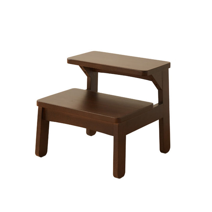 Traditional Japanese Beech Wood Trapezoidal Kids Footstool Backless Armless For Living Room