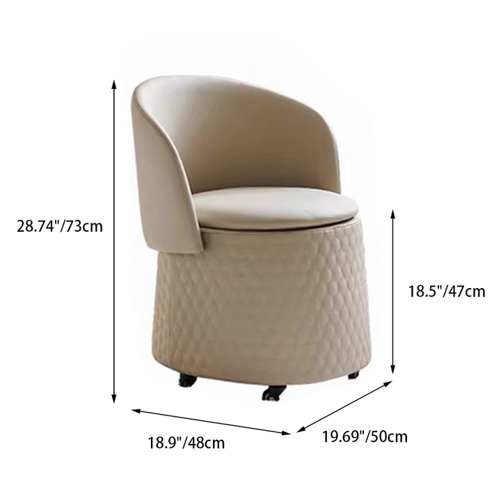 Zeitgenössischer skandinavischer Hocker mit echtem Leder, Kunstleder, massivem Sperrholz, Bogen, verstecktem Stauraum, Rückenlehne, ohne Armlehnen, für das Schlafzimmer 