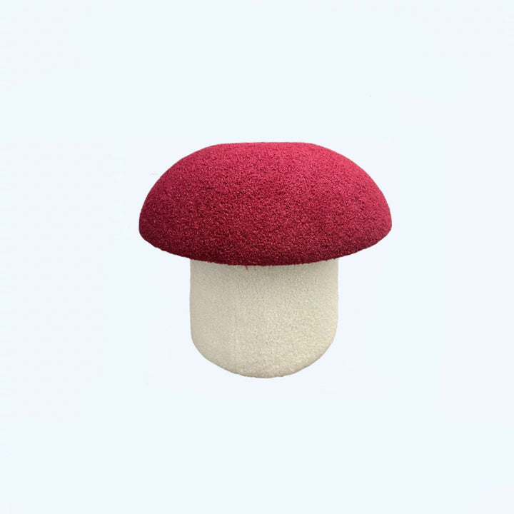 Taburete bajo infantil moderno Art Déco con tela de terciopelo, algodón moldeado y metal, diseño tipo seta, sin respaldo ni brazos, para recibidor y pasillo 