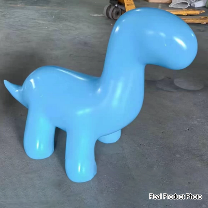 モダンなアールデコ調 PEプラスチック製 カートゥーン恐竜 転倒防止デザイン キッズ用ロースツール 背もたれなし・肘掛けなし 玄関・廊下用 