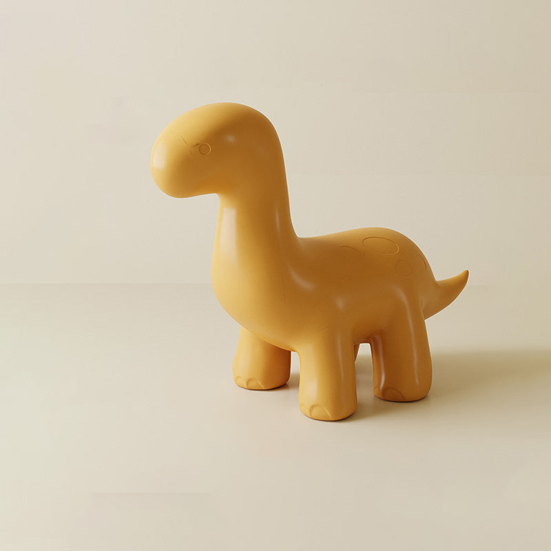 モダンなアールデコ調 PEプラスチック製 カートゥーン恐竜 転倒防止デザイン キッズ用ロースツール 背もたれなし・肘掛けなし 玄関・廊下用 