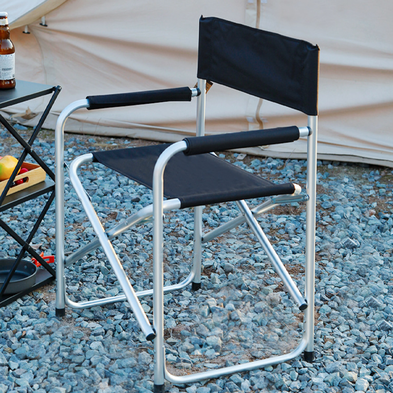 Contemporary Industrial Aluminum Alloy Oxford Fabric Rectangular Foldable Camping Chair Backrest Armrest For Garden