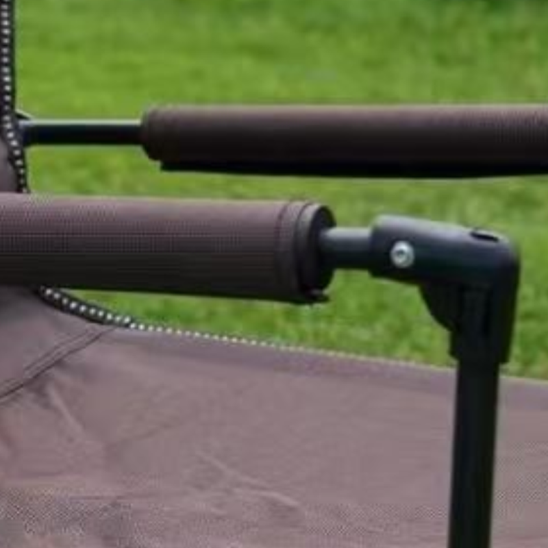 Zeitgenössischer klappbarer Campingstuhl im Industrial-Stil aus Eisen und Oxford-Gewebe, rechteckig, mit Rückenlehne und Armlehnen, für Outdoor &amp; Garten 