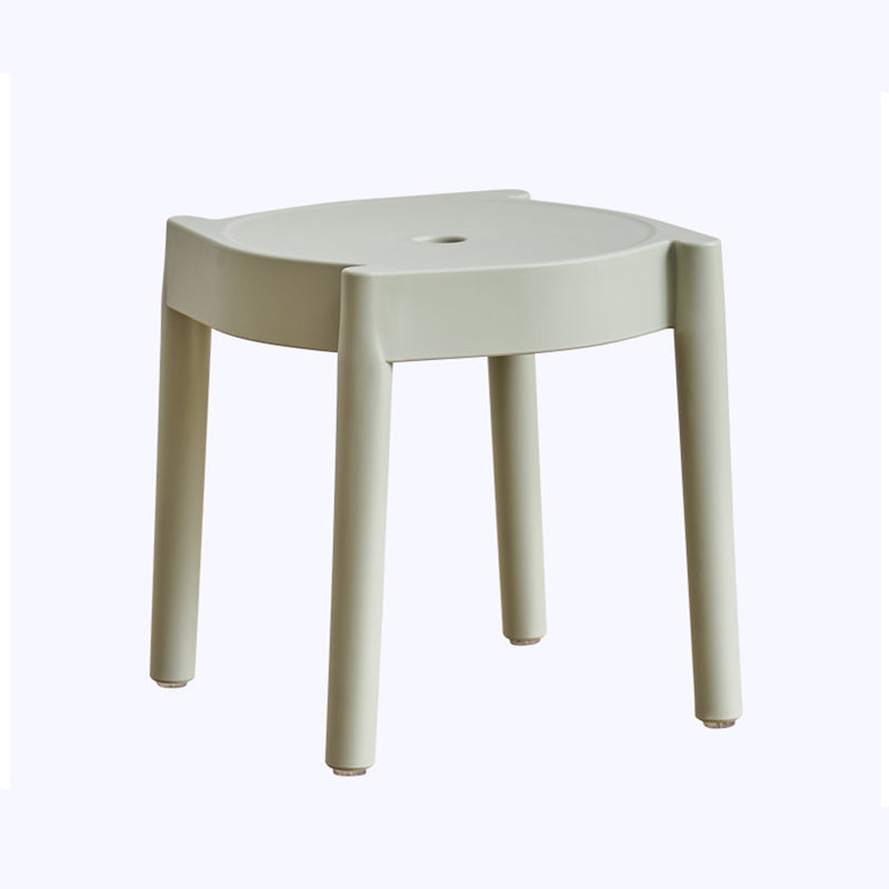 Modern Minimalist PP Plastic Round Stackable Lightweight Low Stool Backless Armless For Living Room &amp; Entryway