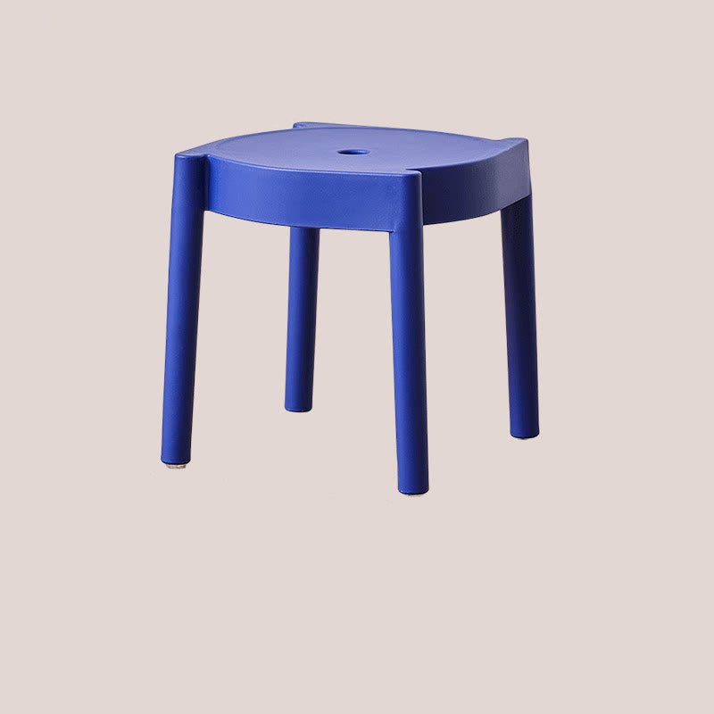 Modern Minimalist PP Plastic Round Stackable Lightweight Low Stool Backless Armless For Living Room &amp; Entryway