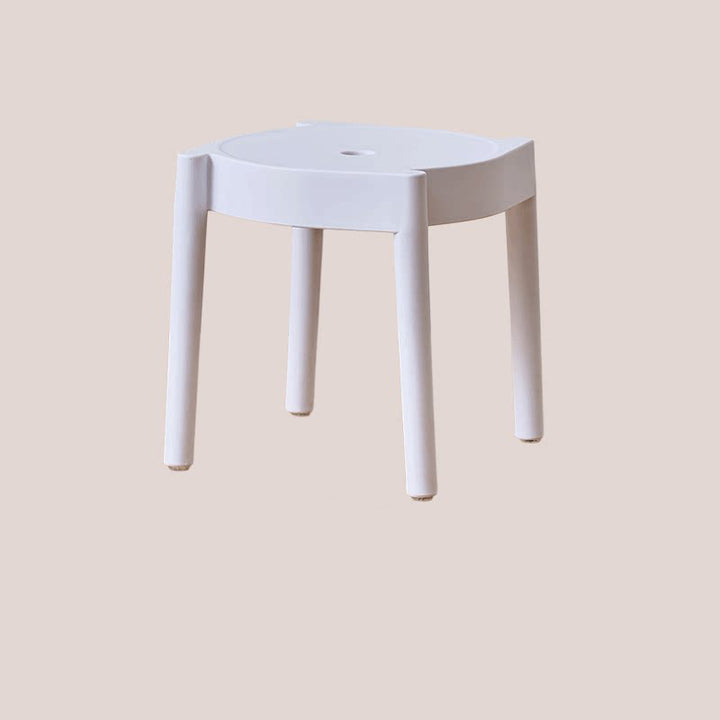 Modern Minimalist PP Plastic Round Stackable Lightweight Low Stool Backless Armless For Living Room &amp; Entryway