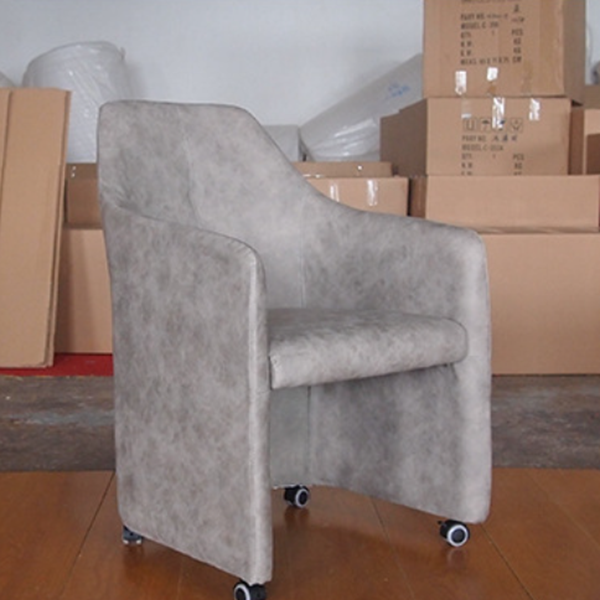 Contemporary Creative Fabric Metal Square Curved Desk Chair With Mobility For Home Office
