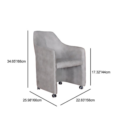 Contemporary Creative Fabric Metal Square Curved Desk Chair With Mobility For Home Office
