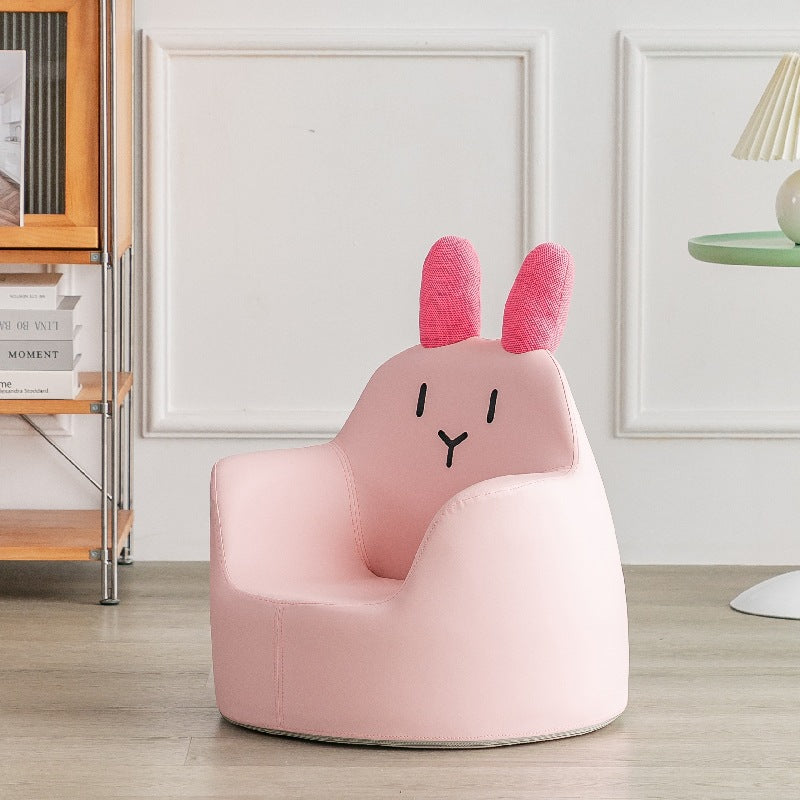 Moderner Art-Deco-Holz-Kunstleder-Tierförmiger Kinderstuhl mit Rückenlehne &amp; Armlehne für Schlafzimmer &amp; Wohnzimmer 