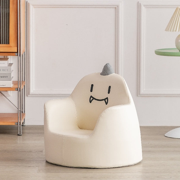 Moderner Art-Deco-Holz-Kunstleder-Tierförmiger Kinderstuhl mit Rückenlehne &amp; Armlehne für Schlafzimmer &amp; Wohnzimmer 
