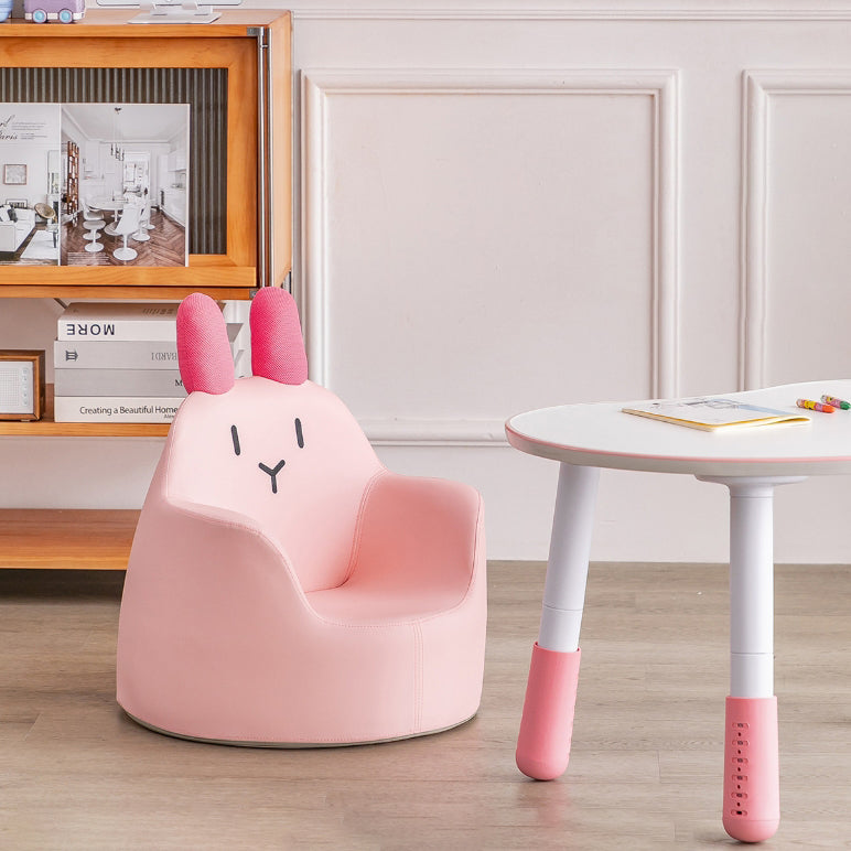 Moderner Art-Deco-Holz-Kunstleder-Tierförmiger Kinderstuhl mit Rückenlehne &amp; Armlehne für Schlafzimmer &amp; Wohnzimmer 
