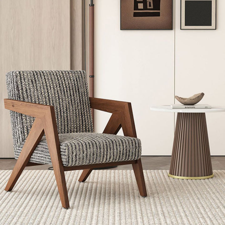 Silla de acento cuadrada de madera de caucho china tradicional con tela de lino y terciopelo con respaldo y reposabrazos para sala de estar 