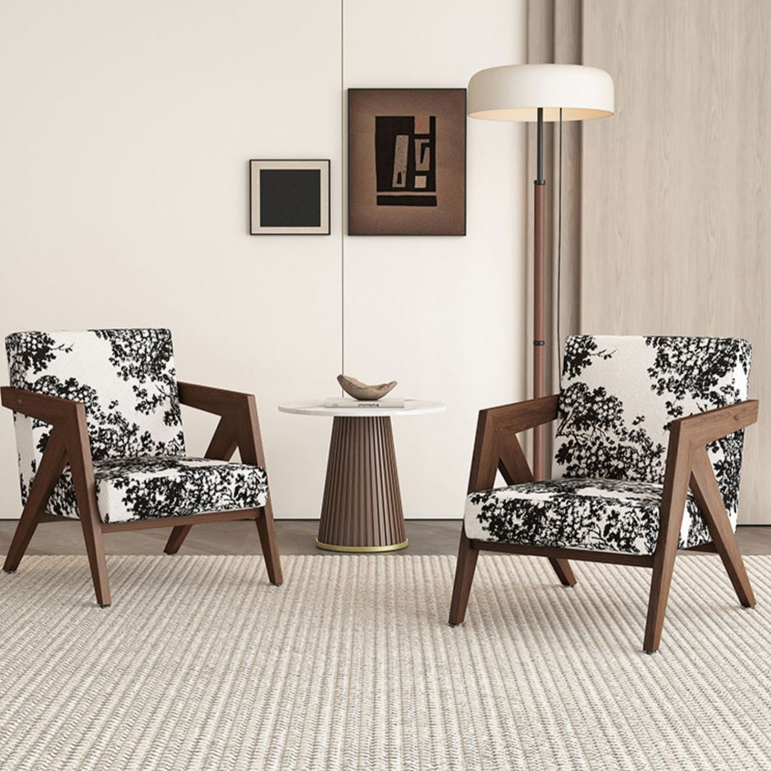 Silla de acento cuadrada de madera de caucho china tradicional con tela de lino y terciopelo con respaldo y reposabrazos para sala de estar 