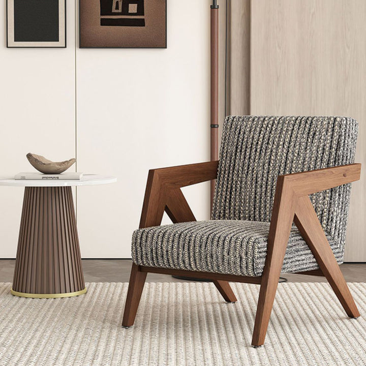 Silla de acento cuadrada de madera de caucho china tradicional con tela de lino y terciopelo con respaldo y reposabrazos para sala de estar 