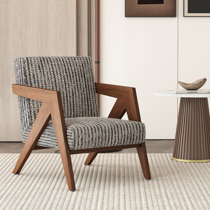 Silla de acento cuadrada de madera de caucho china tradicional con tela de lino y terciopelo con respaldo y reposabrazos para sala de estar 