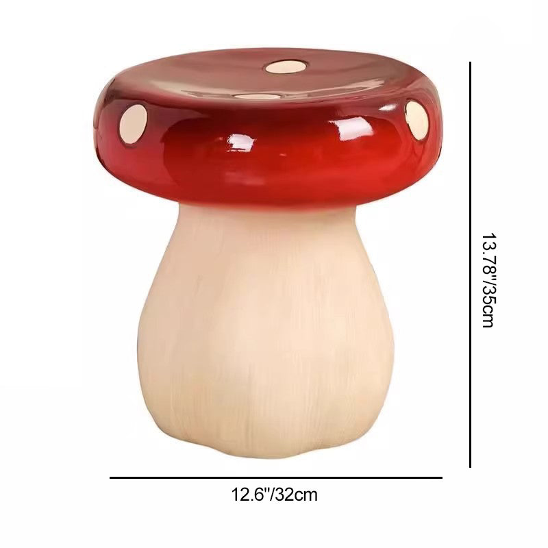 Tabouret bas en forme de champignon en fibre de verre et plastique Art Déco moderne pour chambre et salon 