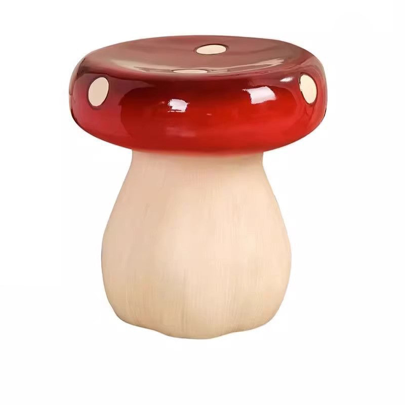 Tabouret bas en forme de champignon en fibre de verre et plastique Art Déco moderne pour chambre et salon 