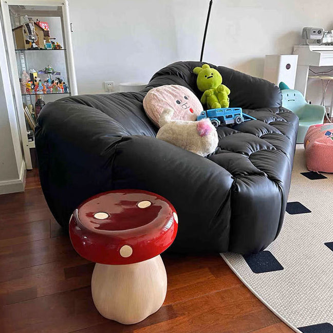 Tabouret bas en forme de champignon en fibre de verre et plastique Art Déco moderne pour chambre et salon 
