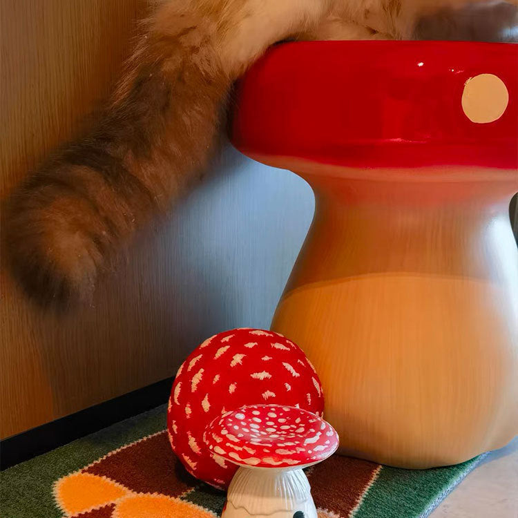 Tabouret bas en forme de champignon en fibre de verre et plastique Art Déco moderne pour chambre et salon 