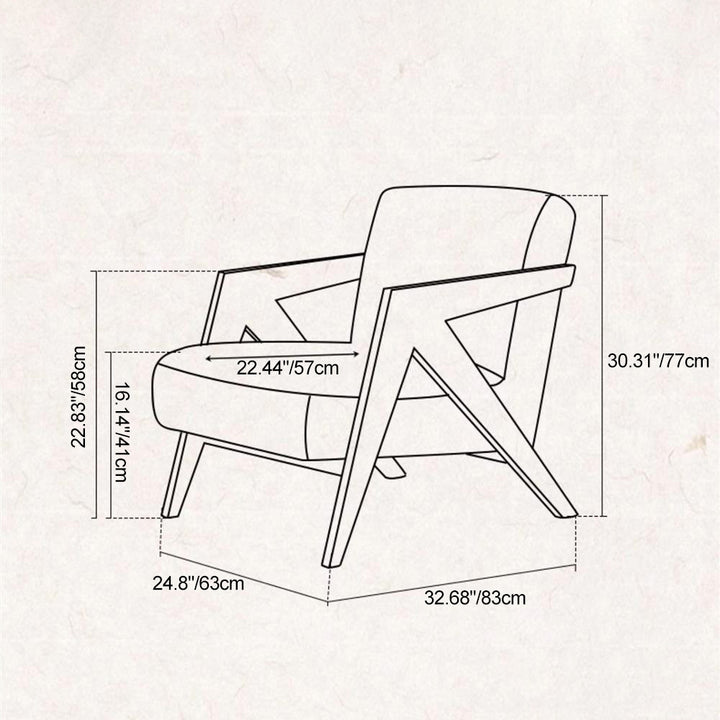 Chaise d'appoint traditionnelle en bois massif avec accoudoir et dossier en lin et coton chinois pour salon 