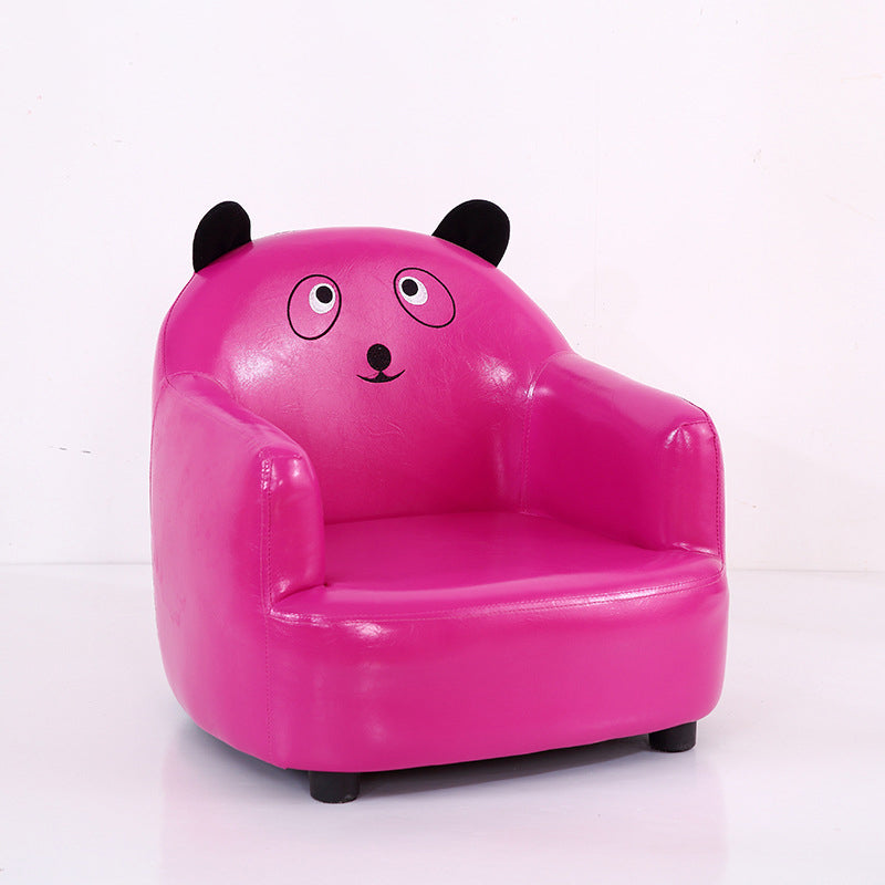 Moderner Art-Deco-Stuhl für Kinder aus ölgewachstem Leder und massivem Holz in Tierform mit Rückenlehne und Armlehnen für Schlafzimmer und Wohnzimmer 